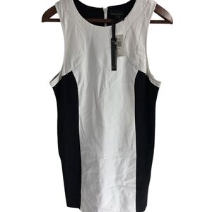 NWT Buffalo Jeans David Bitton Black and White Mini Dress XLarge With Defects